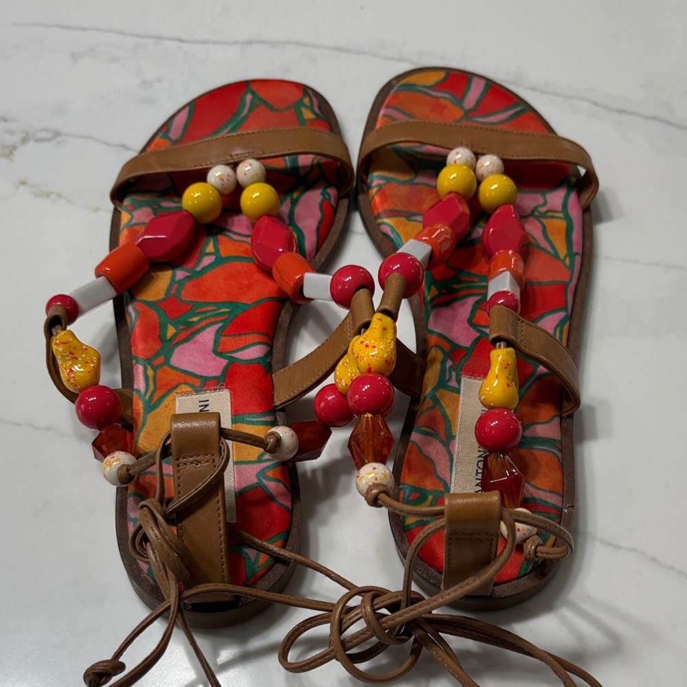 ANTONIO MELANI Multicolor Beaded Sandals - Picture 7 of 11